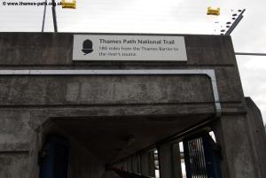 The start of the Thames Path