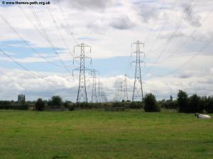 Power lines near Ewen