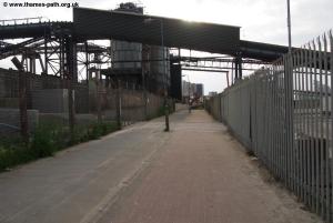 The Thames path in Charlton