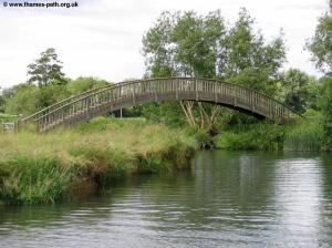 The wooden footbridge