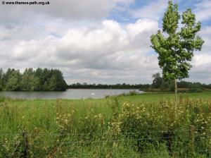 A lake by the path