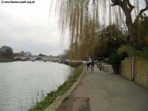 The Thames path looking back to Richmond